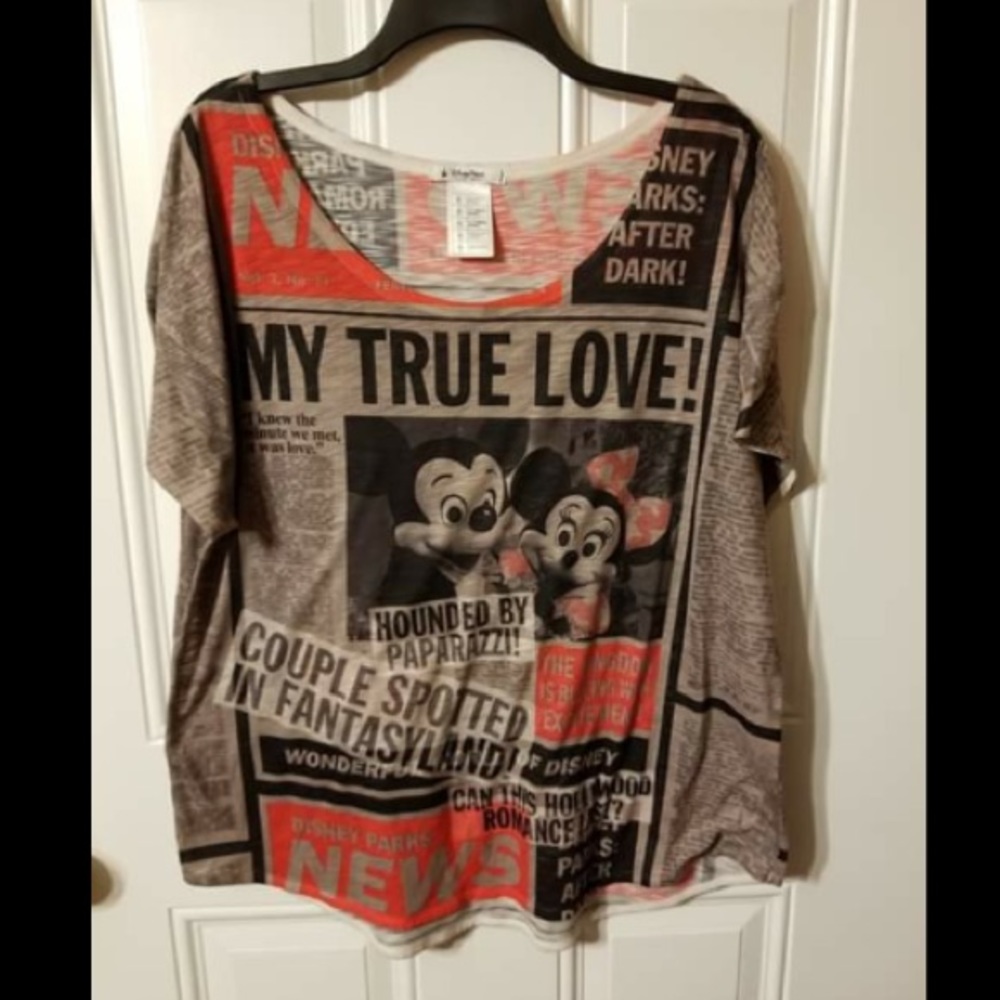 DISNEY MICKY & MINNIE ROMANCE short sleeve t-shirt